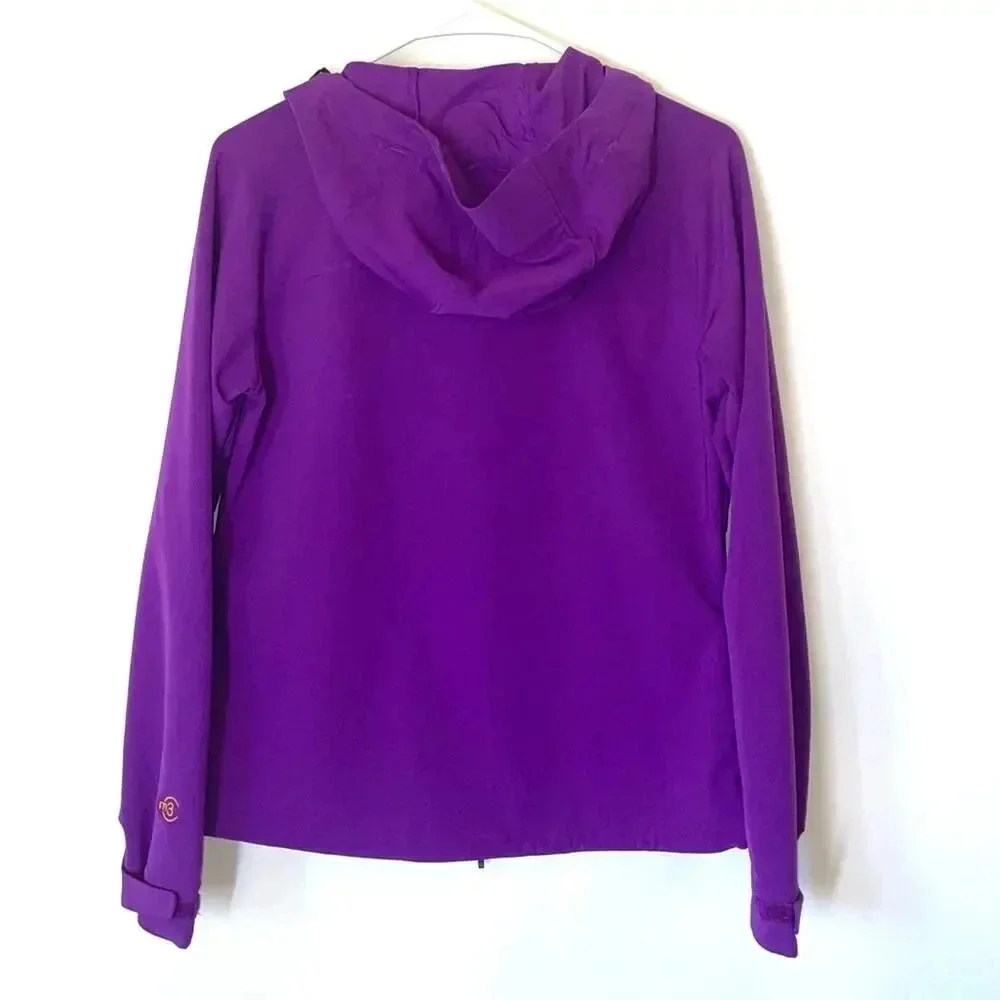 Marmot Purple M3 Tempo Soft-Shell Hooded Zip Jacket Size Small